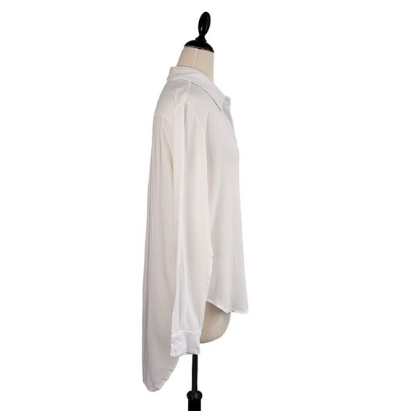 Michael Lauren REVOLVE Tomas Button Down Shirt w/Tails SZ M White Lagenlook NEW - Picture 5 of 15